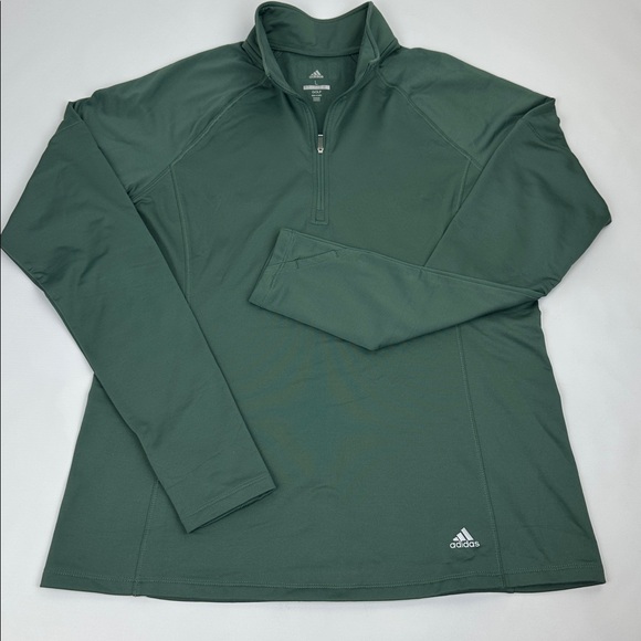Adidas Golf 1/4 Zip Pullover. Dark Green. Large. Like New. Lite Fleece Lining. - Picture 1 of 8